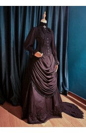 Surface Spell Gothic Night Boat Bustle Style Long Skirt(Multiple Colours/Full Payment Without Shipping)